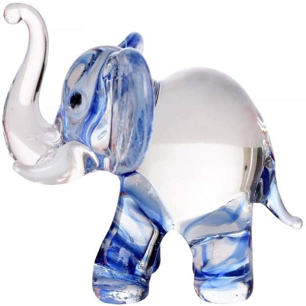 Pink Elephant Miniature Animals Collection Audomna Shop Hand Blown Art Glass Dollhouse Miniatures 