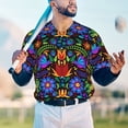 thumbnail image 5 of Vsdgher Colorful Floral Mens T-Shirts Baseball Vintage Fashionable Lightweight Casual Crew Neck Slim Fit with Long Sleeves-Medium, 5 of 7
