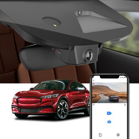 Cámara de salpicadero FITCAMX 4K 2160P UHD para Ford Mustang Mach-E 2021-2025