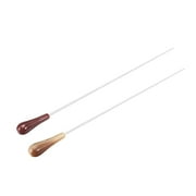 Music Conductor Baton 39cm/15.35inch Length,Brown Red Resin Handle Music Conducting Baton 2pcs