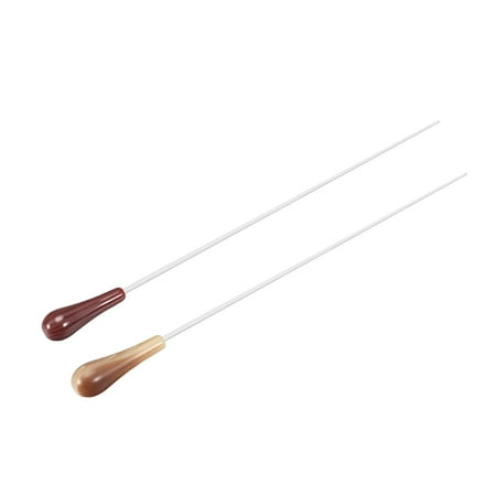 Music Conductor Baton 39cm/15.35inch Length,Brown Red Resin Handle Music Conducting Baton 2pcs