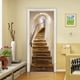 thumbnail image 3 of Adhesivo 3D para puerta de escaleras, para dormitorio, sala de estar, baño, adhesivo de pared, autoadhesivo, impermeable, extraíble, para puerta, papel pintado, decoración del hogar, 30,3 x 78,7 pulgadas ER, 3 of 6