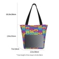 thumbnail image 3 of Salouo Cassette Tapes for Shoppers Tote for Women Foldable Handbags with Big Capacity Casual One-Shoulder Shopping Bag Hobo Bags Fit for Office/Shopping/Park, 3 of 6