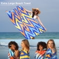 thumbnail image 2 of Winthome 2pcs Microfiber Beach Towel Extra Large Oversized Sand Free Super Absorbent Quick Dry Machine Washable Compact Towels Blanket(Geometry+Vortex) 72inch x 40inch for Travel Swimming Camping Yoga, 2 of 7