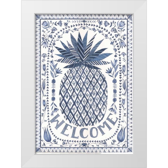 Shamp, Cindy 14x18 White Modern Wood Framed Museum Art Print Titled - Country Blues II