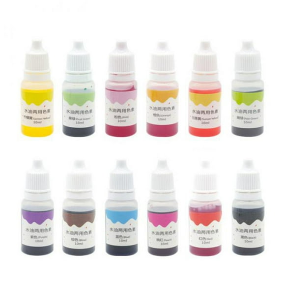 HomeLife 10ml DIY Non-toxic Handmade Soap Vibrant Color Liquid Colorant Dye Pigments 12pcs