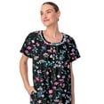 thumbnail image 6 of Aria Women's 100% Cotton Raglan Sleeve Smocked Neck Sleepwear 46" Gown, Sizes XS-5X, 6 of 7