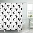 thumbnail image 1 of KSADK Red Broken Ink Hearts Sketchy Artsy Calligraphy Drawing Hart Balloon Black Day Bathroom Shower Curtain 60x72 inch, 1 of 1