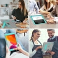 thumbnail image 6 of Dteck Case for Apple iPad 9th Generation 10.2-inch (2021),Shockproof Rubber Armor 3-Layer Protection Case Hybrid Hard Kicstand Cover for iPad 10.2" 9th Gen 2021/8th Gen 2020/7th Gen 2019,Gray+Mint, 6 of 6