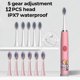 thumbnail image 3 of Cepillo de dientes eléctrico para niños con dibujos animados para niños con cabezal de repuesto ultrasónico IPX7, impermeable, recargable, cepillo de dientes sónico, 3 of 5