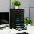 thumbnail image 3 of Mind Reader 10-Drawer Desk Organizer for Office Supplies, Crafts, Mail Sorting & More, Metal Mesh, Black, 3 of 10