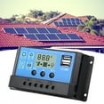 thumbnail image 3 of Controlador de Carga Solar, Fotovoltaico Regulador de Paneles Solares Azules, Pantalla LCD Grande para El Patio Domémico para Uso Comercial Al Aire Libre, 3 of 7