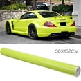 thumbnail image 1 of 30X152Cm Glossy Neon Yellow Car Vinyl Foil Film Wrap Roll Sticker Decal, 1 of 7