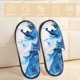 thumbnail image 2 of Fotbe Blue White Fluid Art Pantuflas Peludas para Mujer con Estampado, Zapatillas de Peluche, Zapatos de Invierno para Casa, Uso Interior y Exterior-Large, 2 of 8