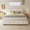 Beige + Boucle + Plywood + Upholstered + Foam, variant on Luckynote Queen Size Platform Bed with Boucle Fabric, Soft Boucle Fabric Upholstered Platform bed with Curve-Shaped Design Headboard, Beige, Easy Assembly