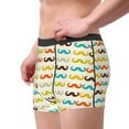 thumbnail image 4 of Balery Colorful Mustache Men's Boxer Briefs, Soft and Breathable Cotton Underwear with nylon Waistband-Small, 4 of 9