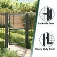 thumbnail image 3 of vidaXL Mesh Garden Gate Galvanized Steel Privacy Border Enclosure 68.9"/78.7", 3 of 6