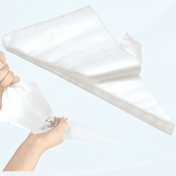 18 Inch Tipless Piping Bags Disposable, Pack of 100 - Extra Thick Frosting Icing Pastry Bags for Professional Baking