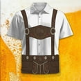 thumbnail image 2 of Men Casual Short Sleeve Shirt Spring Summer Beach Holiday Outdoor Full Print Lapel Comfortable Stylish Lightweight Men's Lightweight Crewneck Tee Tops, 2 of 4