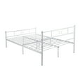 Easy Setup Premium Metal Bed Frame Platform Box Spring with Headboard