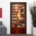 thumbnail image 2 of Retro Book Cabinet Door Stickers Bookshelf Door Stickers Removable Decals, 2 of 7