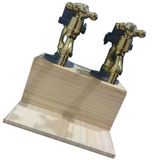 Soporte para grifo de madera, dispensador de para vino, bebida, agua, whisky, cerveza, estante dispensador para fiestas, cenas, bares, Kits de equipo de elaboración de vino Doppelter Auslauf Bearachild HA007340-02B