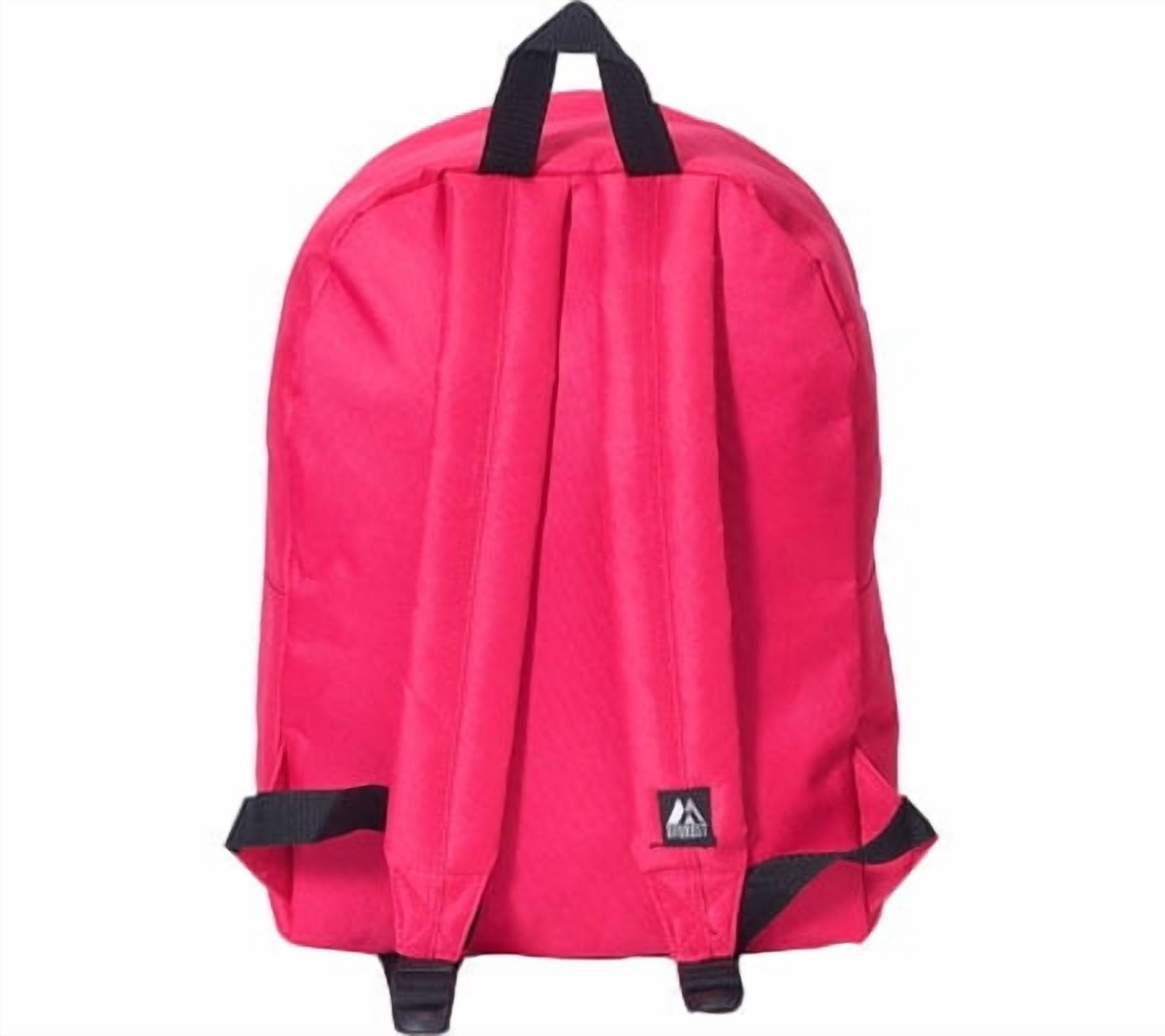 Everest Junior Slant Backpack 2-Pack For Kids | Hot Pink Color | Simple Design With Slant Zipper & Mesh Pocket - View #6