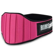 RIMSports Weight Lifting Gym Fitness Deadlift Squat Workout Pull up Belt, Pink XS