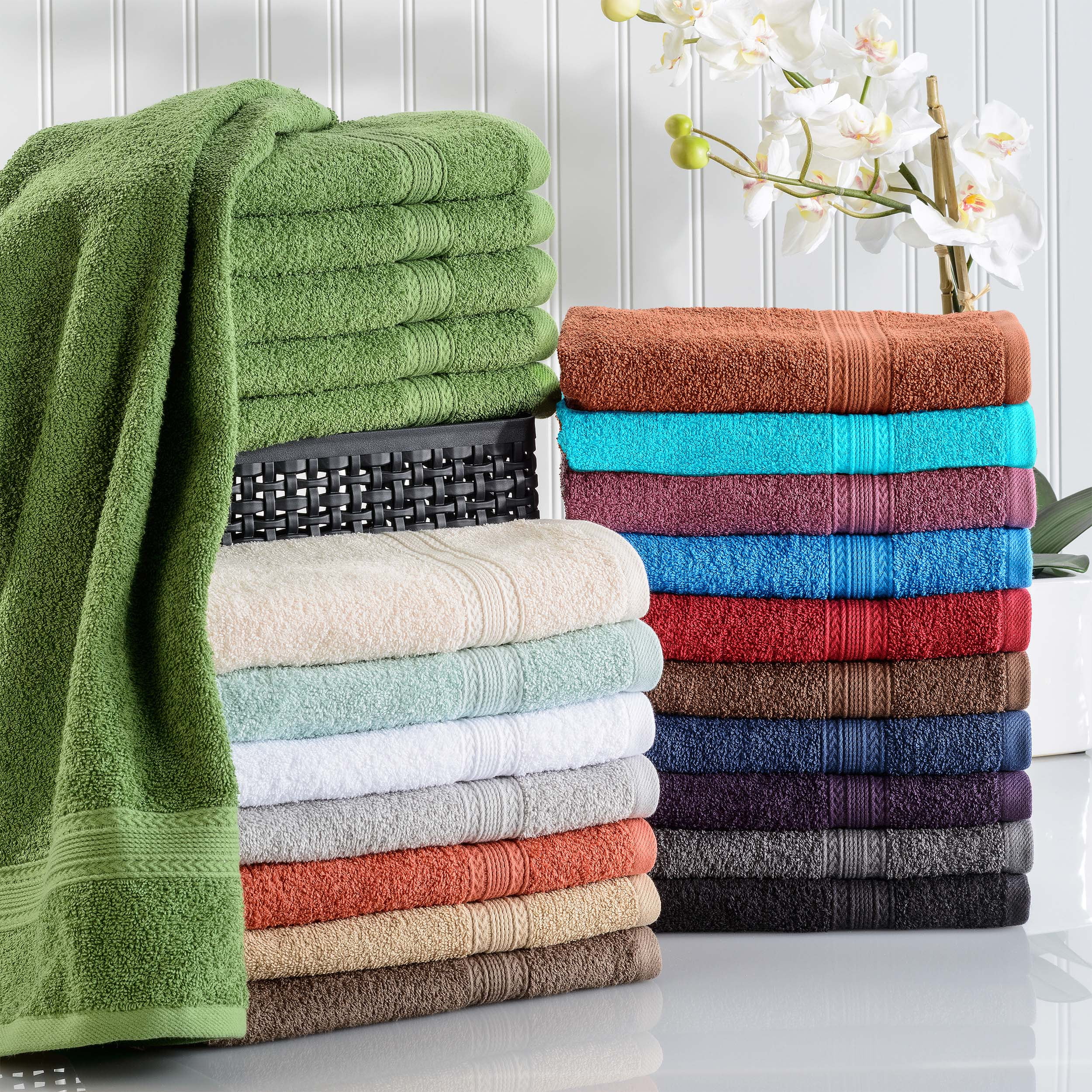BNM Eco Friendly Cotton Hand Towel Set of 6 Cranberry Walmart