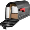 thumbnail image 6 of Architectural Mailboxes MB1™ Weather-Resistant Steel Metal Post Mounted Mail Box for outside, Pewter, Medium Curbside Mailbox with Magnetic Latch, USPS Approved for Residential Delivery, 6 of 7