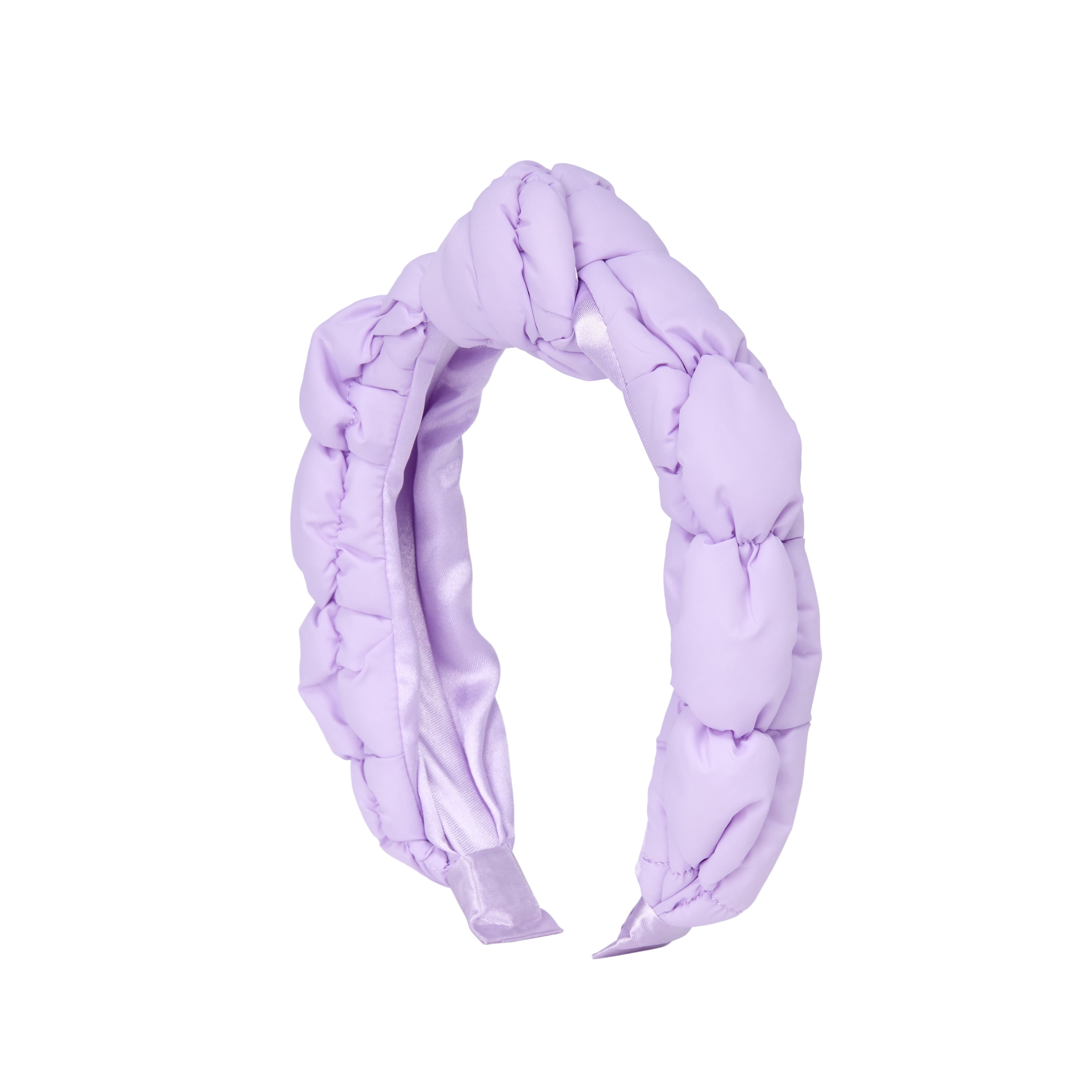 Goody Luxe Puffer Ouchless Comfortable No-Snag Stylish Frosty Lilac Headband, 1 Count