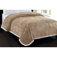 thumbnail image 2 of LushElegance Ultra Plush King Size Reversible Sherpa Corduroy Blanket (108" x 90") - Taupe, 2 of 2