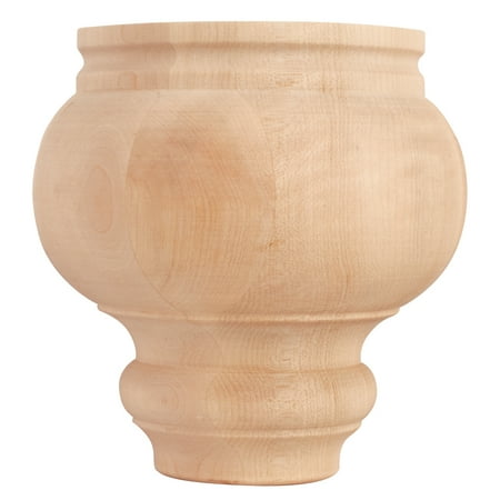 Hardware Resources BF45MP Turned Transitional Bun Foot