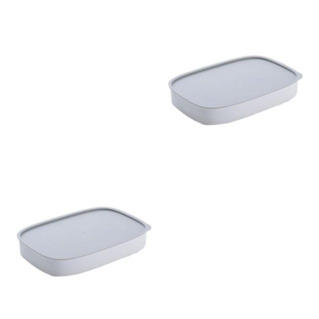Injueey Almacenamiento de alimentos versátil: amplio y fácil de limpiar Experiencia de cocina práctica Contenedor de almacenamiento de Gris 2Conjunto