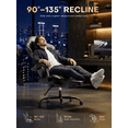thumbnail image 3 of HLDIRECT Gaming Chair with Massager Lumbar Support, Ergonomics Computer Chair with Headrest, Black, 3 of 8