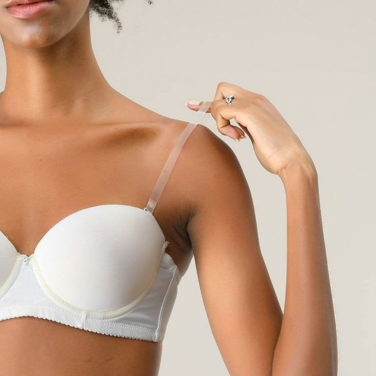 4 Pair Lady Invisible Clear Transparent Bra Shoulder Straps Adjustable —  AllTopBargains