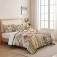 thumbnail image 5 of King Quilt Set 96''x106'', Fall Mushroom Lightweight Summer Bedspread Coverlet Set with 2 Pillow Shams, Watercolor Maple Leaf Farmhouse Breathable All Season Quilt Bedding for Bedroom/Guest Room, 5 of 9