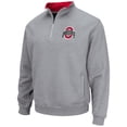 thumbnail image 2 of Men's Colosseum Heathered Gray Ohio State Buckeyes Tortugas Team Logo Quarter-Zip Jacket, 2 of 3
