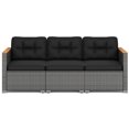 thumbnail image 1 of Gymax 3-Seat Patio PE Rattan Wicker Couch Sofa w/ Deep Seating & Cushion for Porch Outdoor, 1 of 6