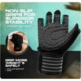 thumbnail image 2 of Special Essentials Anti-Slip Men Women Open Finger Neoprene Teal Weight Lifting Gloves, M, 2 of 6