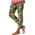 thumbnail image 3 of TaTaai Women Fashion Rugby Random Print Skinny Yoga Pants Casual Leggings Stretchy Fabric Ladies Fitness Daily Outdoor Street Wear No Fading Non-See-Through Stylish Pants Gift, 3 of 5