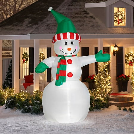 12' Tall Airblown Snowman Giant Christma - Walmart.com