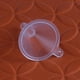 thumbnail image 4 of Paquete de 2 mini embudos transparentes para embotellar líquidos cosméticos y rellenar aceites Embudo pequeño para transferir fácilmente aceites y perfumes Colador de silicona plegable, 4 of 7