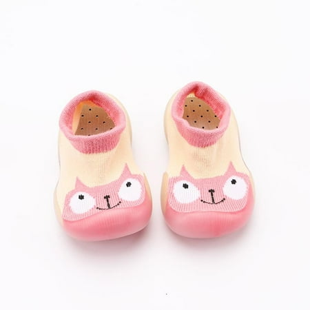 

New Year Deals Toddler Boys Socks Breathable Kids Non-Slip Cartoon Thicken Indoor Toddler Shoes