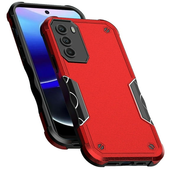 For Motorola Moto G Stylus 5G 2022 Slim Tough Shockproof Hybrid Heavy Duty Dual Layer Bumper Rugged Rubber Armor Cover ,Xpm Phone Case [ Red ]