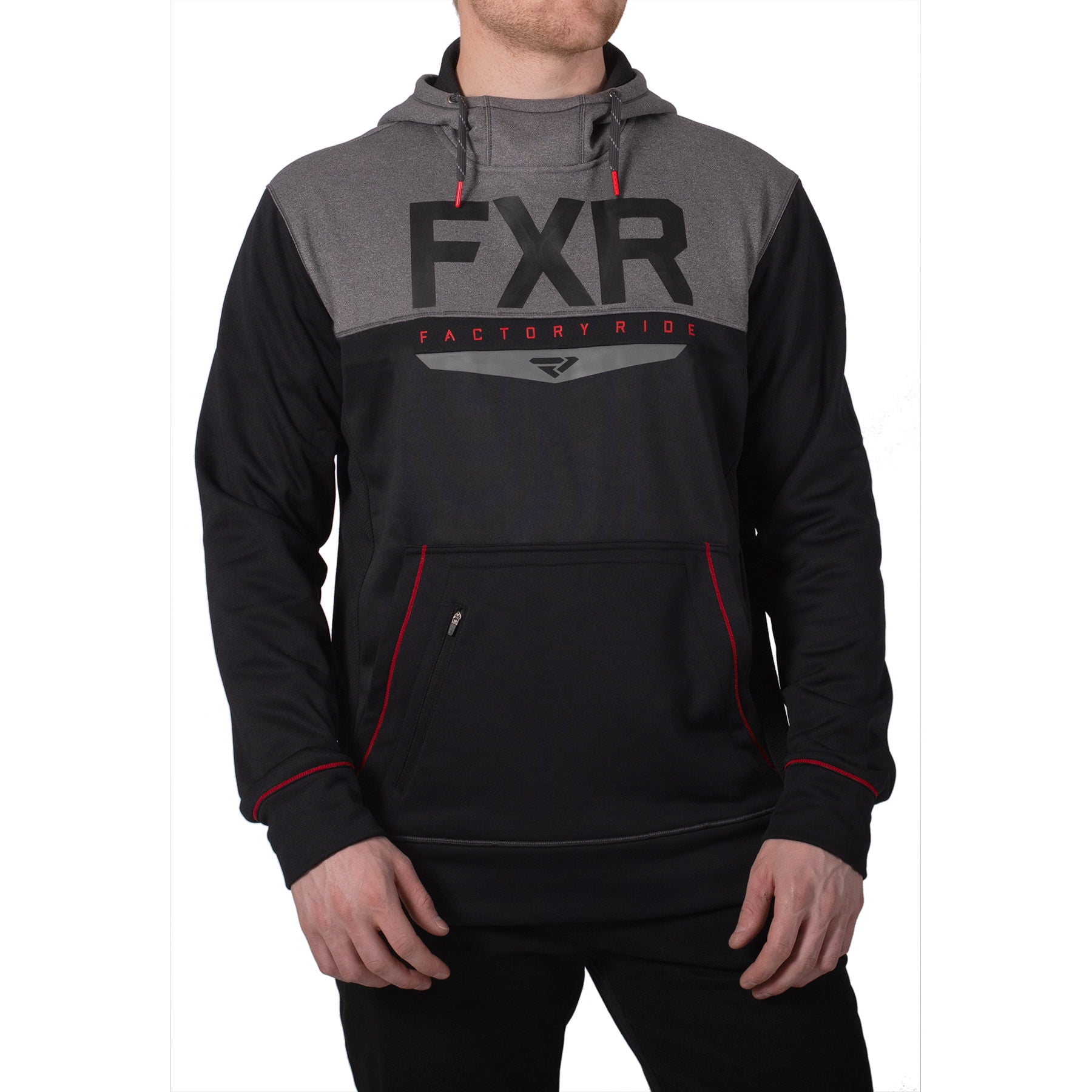 FXR Mens Black/Red Helium Tech Pullover 