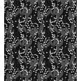 thumbnail image 3 of Ambesonne Botanical Duvet Cover Set, Monochrome Minimal Flower, 2-Calking, Dark Grey Black White, 3 of 7