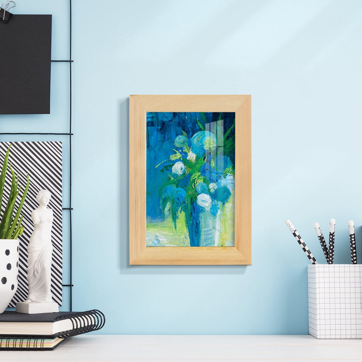Literal Imaginings -Framed Print w/glass-Natural Wood