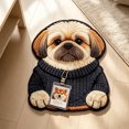 thumbnail image 6 of Yhmxh Cute Cartoon Dog Bath Mat, Funny Soft Plush Bathroom Rugs Decor for Dog Lovers, 23.62" x 15.75" Absorbent Non Slip Bath Rug Washable Floor Mat for Bathroom Tub, Kitchen, Bedroom, 6 of 6