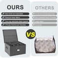 thumbnail image 3 of Stemware Storage Cases 2 Pack, Wine Glass Storage Box with Dividers, Holds 16 Glasses, Hard Top and Stackable (Grey), 3 of 6